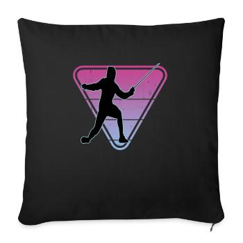 Fencing Fencing Sport Fencing - Sofa pillowcase 17,3'' x 17,3'' (45 x 45 cm) - black - Front