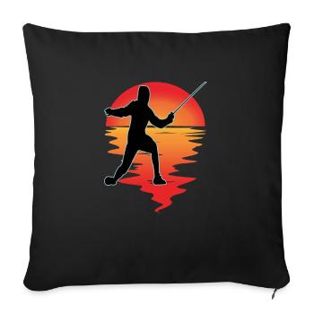 Fencing Fencing Sport Fencing - Sofa pillowcase 17,3'' x 17,3'' (45 x 45 cm) - black - Front