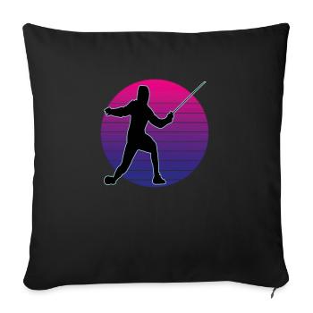 Fencing Fencing Sport Fencing - Sofa pillowcase 17,3'' x 17,3'' (45 x 45 cm) - black - Front