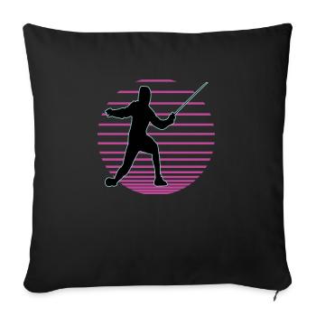 Fencing Fencing Sport Fencing - Sofa pillowcase 17,3'' x 17,3'' (45 x 45 cm) - black - Front
