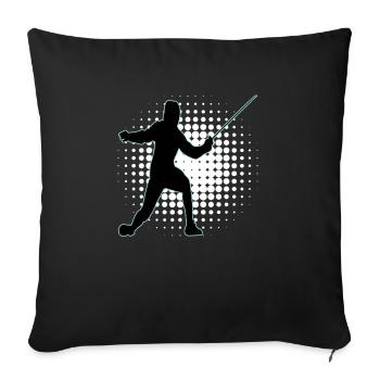 Fencing Fencing Sport Fencing - Sofa pillowcase 17,3'' x 17,3'' (45 x 45 cm) - black - Front