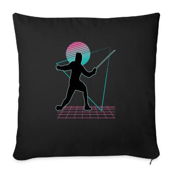 Fencing Fencing Sport Fencing - Sofa pillowcase 17,3'' x 17,3'' (45 x 45 cm) - black - Front