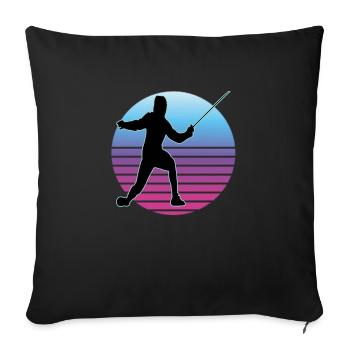 Fencing Fencing Sport Fencing - Sofa pillowcase 17,3'' x 17,3'' (45 x 45 cm) - black - Front
