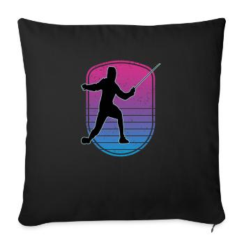 Fencing Fencing Sport Fencing - Sofa pillowcase 17,3'' x 17,3'' (45 x 45 cm) - black - Front