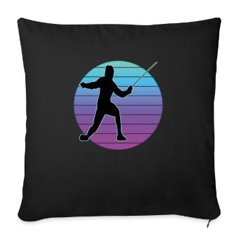 Fencing Fencing Sport Fencing - Sofa pillowcase 17,3'' x 17,3'' (45 x 45 cm) - black - Front