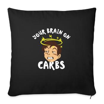 Keto Diet Keto Foods Nutritionniste - Housse de coussin décorative 45 x 45 cm - noir - Devant