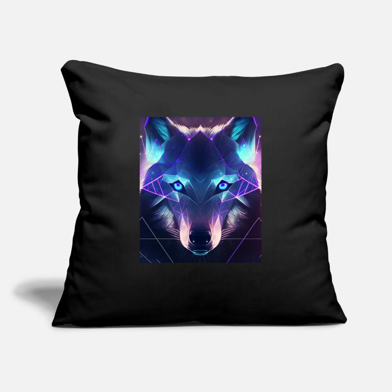 Geometric Wolf Polygon Abstract Mystical Sofa pillowcase 17,3'' x 17,3'' (45 x 45 cm)