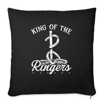 Horseshoe Pitching Game King of the Ringers Tosser - Sofakissenbezug 45 x 45 cm - Schwarz - Vorne