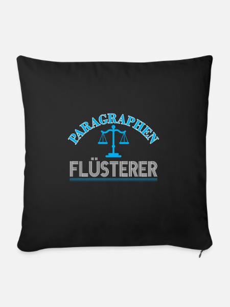 Paragraphen Flüsterer Anwalt Jura Studium Jurist - Sofakissenbezug 45 x 45 cm - Schwarz