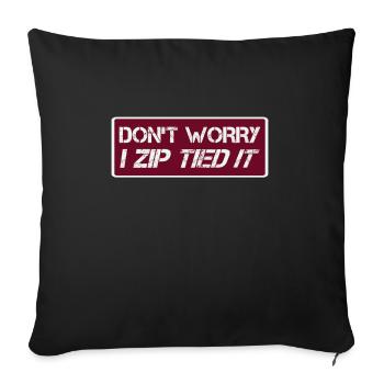 Ne vous inquiétez pas, je l’ai lié si - Housse de coussin décorative 45 x 45 cm - noir - Devant