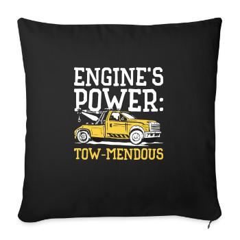 Tow Truck Driver Trucking Engine Operator Trucker - Sofa pillowcase 17,3'' x 17,3'' (45 x 45 cm) - black - Front
