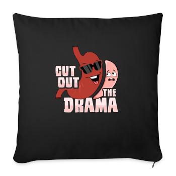 Bastric Sleeve - Plus de drame pour les gènes - Housse de coussin décorative 45 x 45 cm - noir - Devant