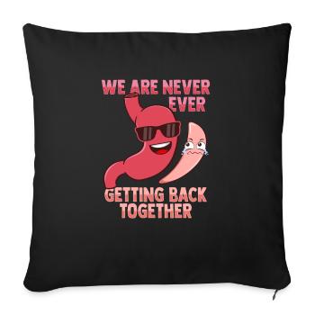 Bastric Sleeve Illustration for Gastric Recovery - Sofa pillowcase 17,3'' x 17,3'' (45 x 45 cm) - black - Front