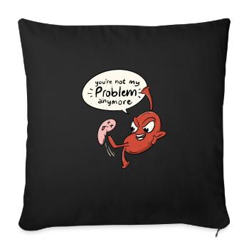 Manchon Bastrique Plus mon problème pour Gastric - Housse de coussin décorative 45 x 45 cm - noir - Devant