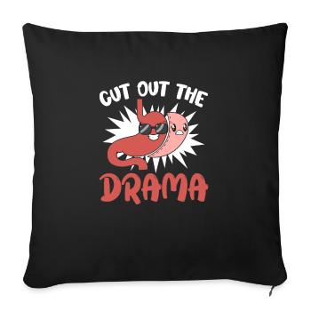 Fini le drame de la guérison de l’estomac - Housse de coussin décorative 45 x 45 cm - noir - Devant