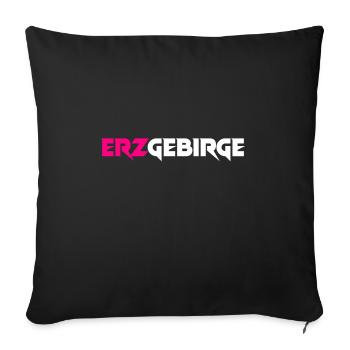 Erzgebirge meine Heimat - Sofakissenbezug 45 x 45 cm - Schwarz - Vorne