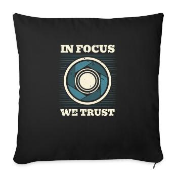 En point de mire Nous faisons confiance à Shirt Camera Photographer - Housse de coussin décorative 45 x 45 cm - noir - Devant