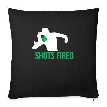 Shots Fired Shirt Shot Put Gift - Sofa pillowcase 17,3'' x 17,3'' (45 x 45 cm) - black - Front