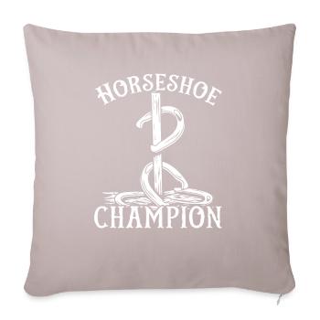 Horseshoe Pitching Game Champion Tosser - Sofakissenbezug 45 x 45 cm - helles Taupe - Vorne