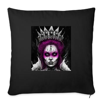 Evil Old Woman Horror Gothic Horror Witch Abstract - Sofa pillowcase 17,3'' x 17,3'' (45 x 45 cm) - black - Front