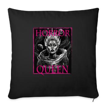Böse alte Frau Horror Gothic Grusel Hexe Abstrakt - Sofakissenbezug 45 x 45 cm - Schwarz - Vorne