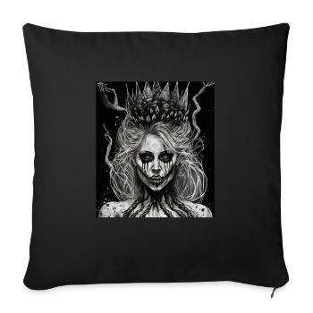 Evil Old Woman Horror Gothic Horror Witch Abstract - Sofa pillowcase 17,3'' x 17,3'' (45 x 45 cm) - black - Front
