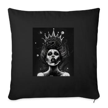 Evil Old Woman Horror Gothic Horror Witch Abstract - Sofa pillowcase 17,3'' x 17,3'' (45 x 45 cm) - black - Front