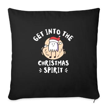 Christmas Cute Ghost Halloween Christmas Spirit - Sofa pillowcase 17,3'' x 17,3'' (45 x 45 cm) - black - Front