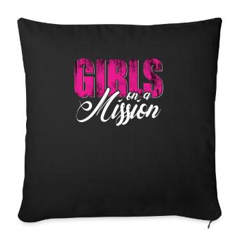 Girl in a Mission Groom Squad - Sofa pillowcase 17,3'' x 17,3'' (45 x 45 cm) - black - Front
