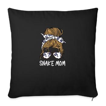 Snake Mom Mother Reptile Sunglasses Headband - Sofa pillowcase 17,3'' x 17,3'' (45 x 45 cm) - black - Front