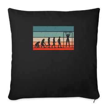 Calisthenics Evolution Fitness Workout Übung - Sofakissenbezug 45 x 45 cm - Schwarz - Vorne