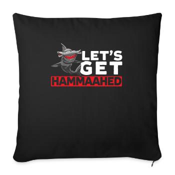 Lasst uns Hammaahed Hammerhai-Liebhaber bekommen - Sofakissenbezug 45 x 45 cm - Schwarz - Vorne