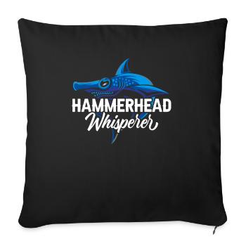 Hammerhead Whisperer Marine Biology Animal - Housse de coussin décorative 45 x 45 cm - noir - Devant