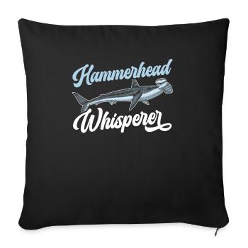 Hammerhead Whisperer Marine Biology Animal - Housse de coussin décorative 45 x 45 cm - noir - Devant