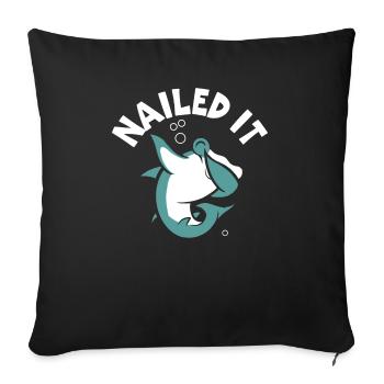 Cloué Il Requin-marteau Requin Biologie marine Animal - Housse de coussin décorative 45 x 45 cm - noir - Devant