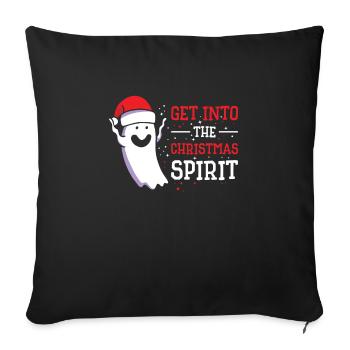 Christmas Cute Ghost Halloween Christmas Spirit - Sofa pillowcase 17,3'' x 17,3'' (45 x 45 cm) - black - Front