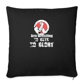 Bras de fer abattage d’arbres musculation musculation Bras de fer - Housse de coussin décorative 45 x 45 cm - noir - Devant