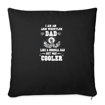 Bras de fer abattage d’arbres musculation musculation Bras de fer - Housse de coussin décorative 45 x 45 cm - noir - Devant
