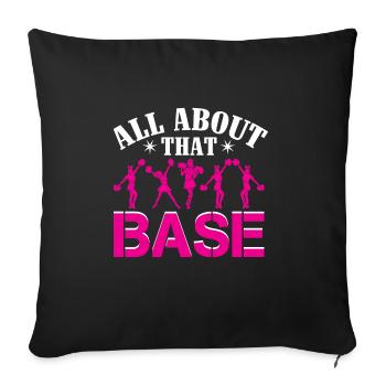 Cheerleader -daughter Cheerleading All about - Sofa pillowcase 17,3'' x 17,3'' (45 x 45 cm) - black - Front