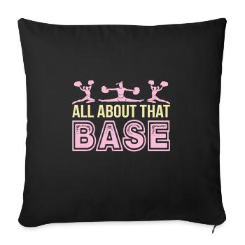 Cheerleader -daughter Cheerleading All about - Sofa pillowcase 17,3'' x 17,3'' (45 x 45 cm) - black - Front