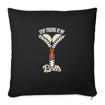 Volleyball Stop Staring Women Boobs - Sofakissenbezug 45 x 45 cm - Schwarz - Vorne