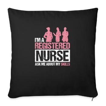 Nurse Registered Skills Nursing Hospital - Sofa pillowcase 17,3'' x 17,3'' (45 x 45 cm) - black - Front