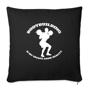 Bodybuilder Fitness Muscle Strength Training Athletes - Sofa pillowcase 17,3'' x 17,3'' (45 x 45 cm) - black - Front