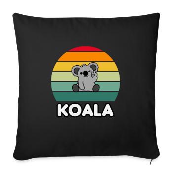 koala vintage retro - Sofa pillowcase 17,3'' x 17,3'' (45 x 45 cm) - black - Front