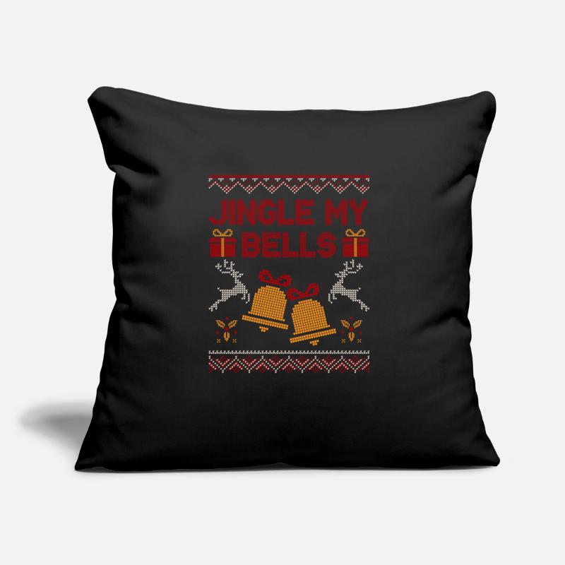 Jingle My Bells pull de Noël moche Housse de coussin décorative 45 x 45 cm