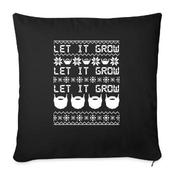 Let it grow Bart Christmas Music - Sofa pillowcase 17,3'' x 17,3'' (45 x 45 cm) - black - Front