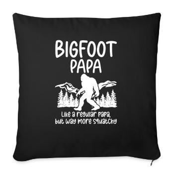 Bigfoot Party Supplies Bigfoot Papa - Sofa pillowcase 17,3'' x 17,3'' (45 x 45 cm) - black - Front