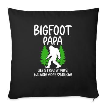 Bigfoot Party Supplies Bigfoot Papa - Sofa pillowcase 17,3'' x 17,3'' (45 x 45 cm) - black - Front