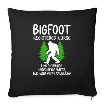 Bigfoot Party Supplies Bigfoot Nurse - Sofa pillowcase 17,3'' x 17,3'' (45 x 45 cm) - black - Front