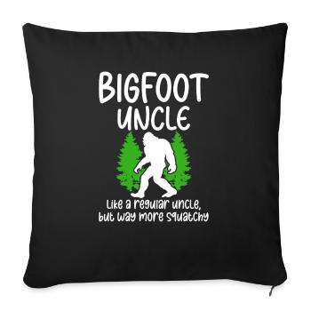 Bigfoot Party Supplies Bigfoot Uncle - Sofa pillowcase 17,3'' x 17,3'' (45 x 45 cm) - black - Front